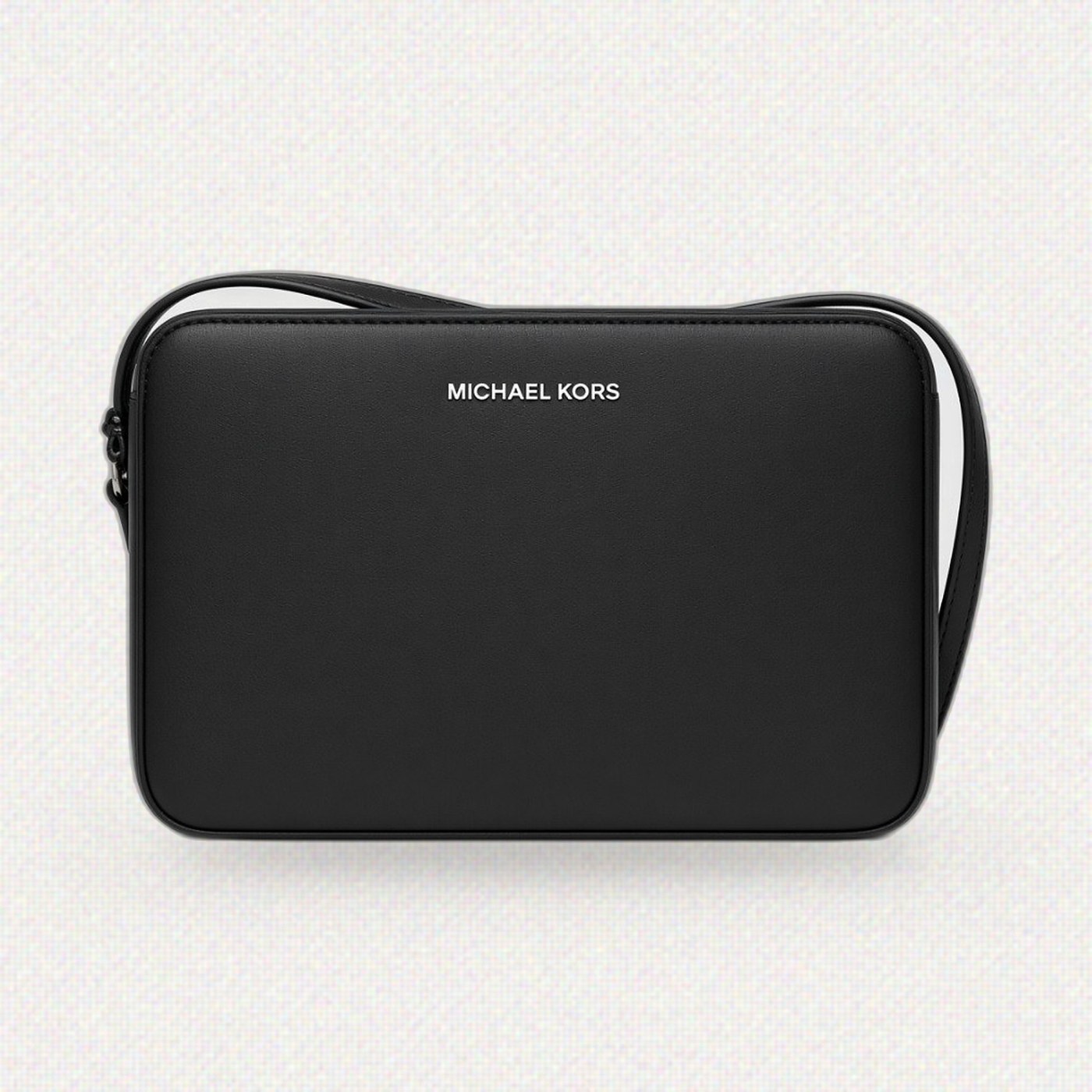 BOLSA MICHAEL KORS PRETA QUADRADA PRATA
